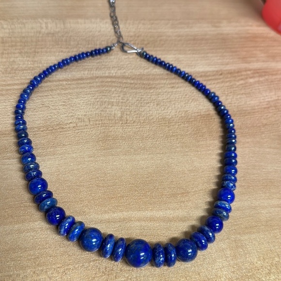 Lapis bead necklace by Jay King - Picture 5 of 11